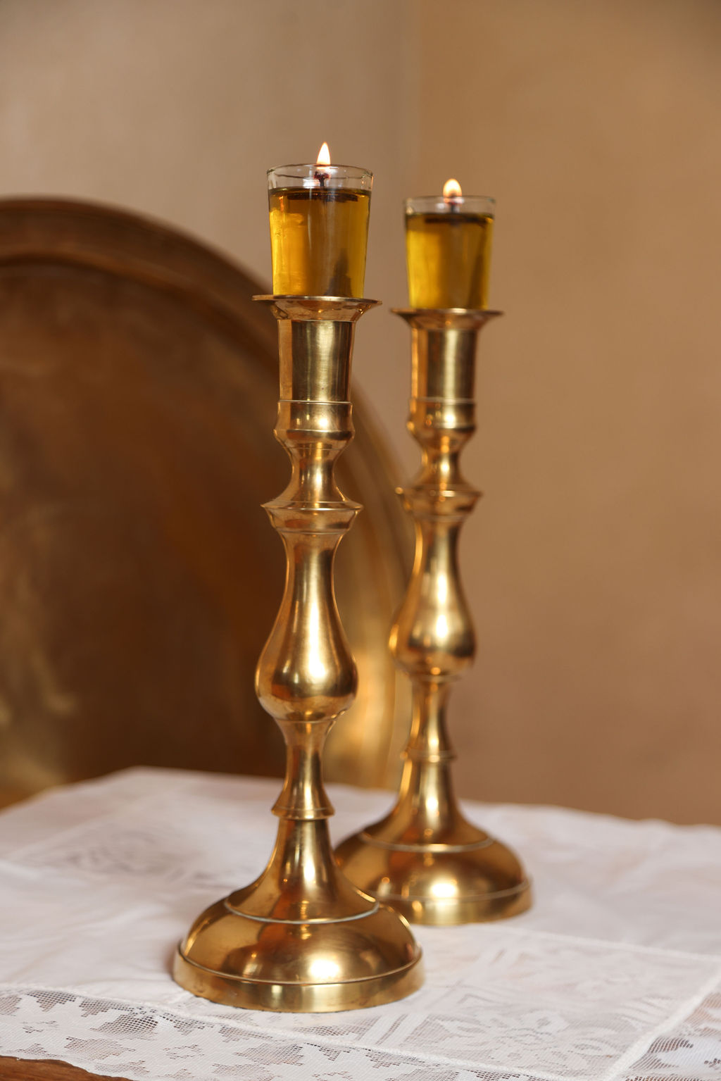 עתיקא פמוטים לשבת. פמוטי נחושת עתיקים