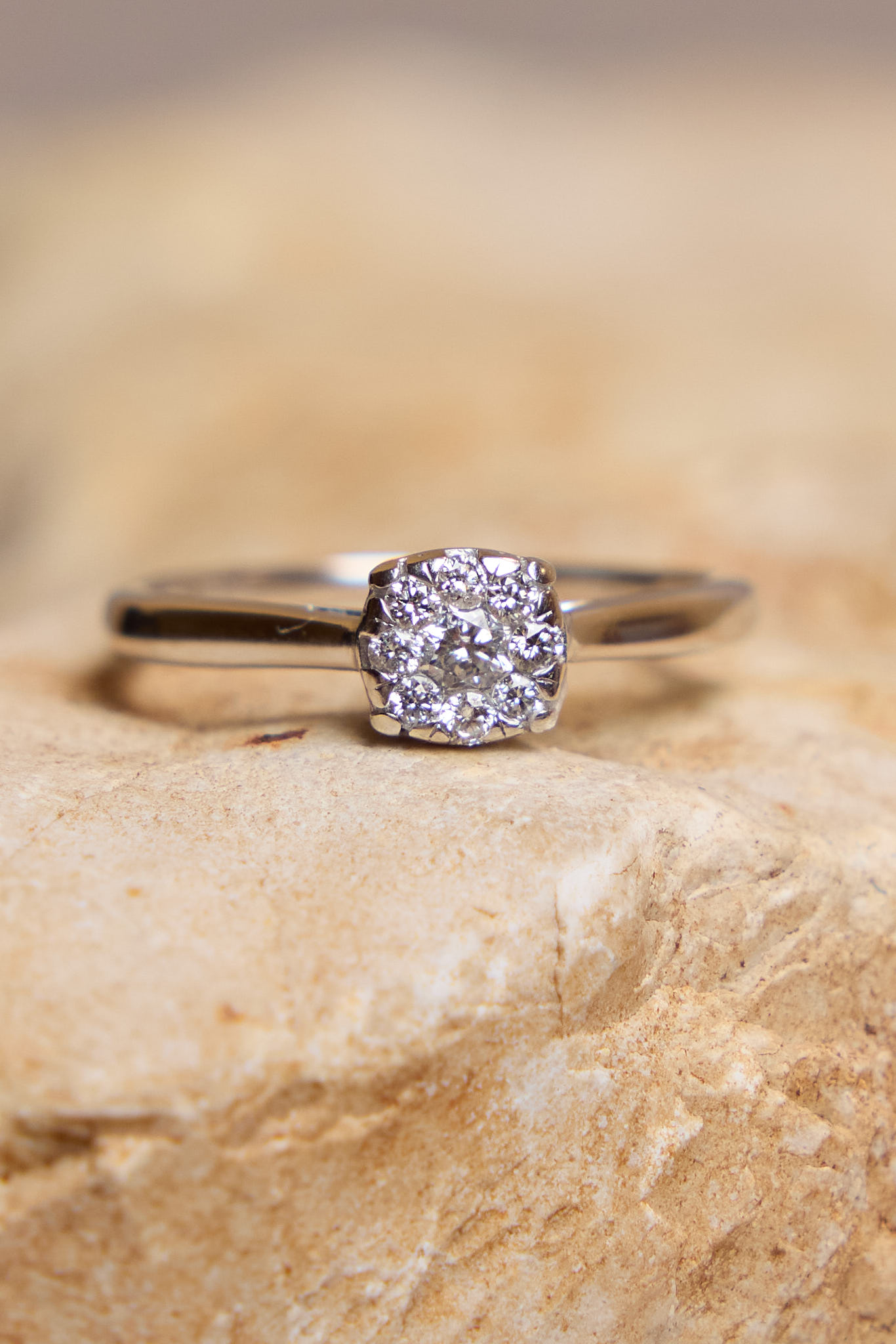 טבעת וינטג׳ זהב יהלומים